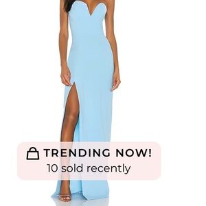 Amanda Uprichard Strapless Blue Gown – Size S
